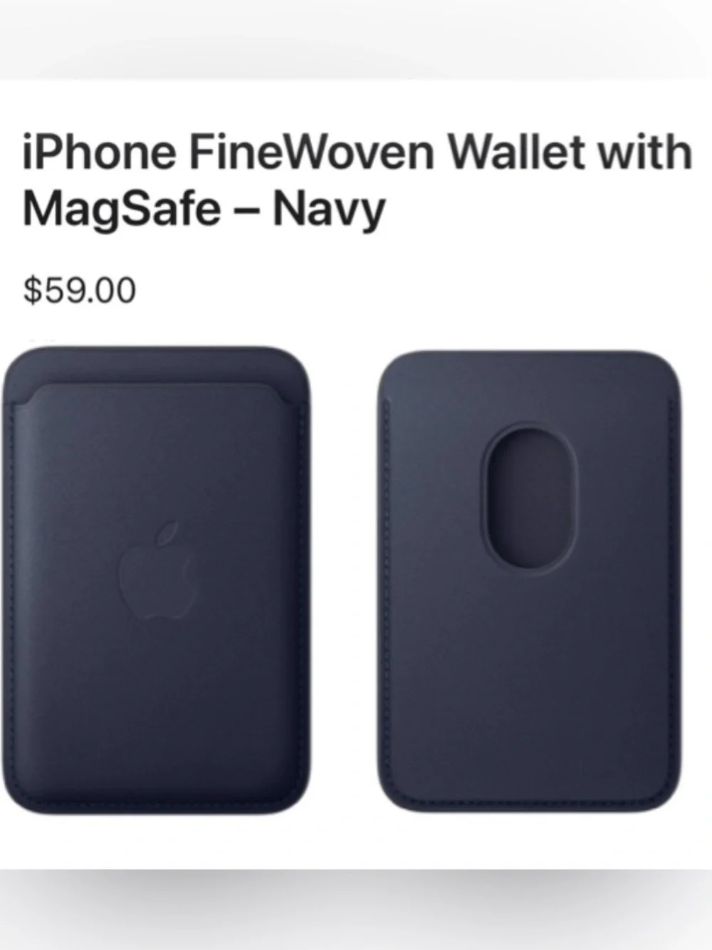 Apple iPhone FineWoven Wallet with MagSafe - Navy - Sealed New in Box